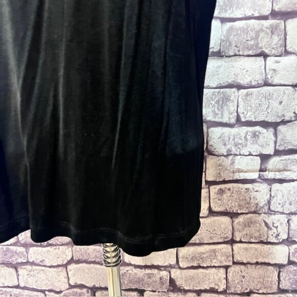 Chico's Travelers Black Sleeveless Ruffle Front Cardigan Size XL - Picture 6 of 8